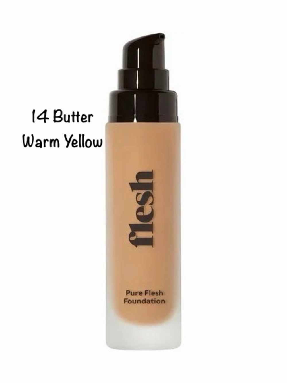 Pure Flesh Liquid Foundation 14 BUTTER (Warm Yellow) NIB